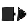 Механизм выключателя одноклавишный проходной SWT-NOBE-MKP1-SFPL-BK (230V, 10A) (Arlight, -)