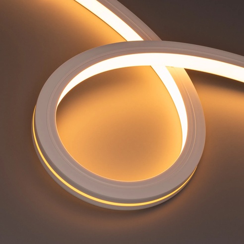 Лента светодиодная герметичная MOONLIGHT-TOP-X280-20x20mm 24V Warm2300 (10 W/m, IP67, 15m, wire x1) (Arlight, Вывод боковой, 5 лет)