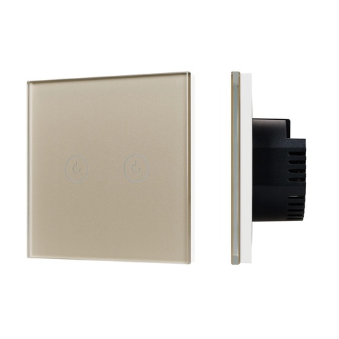 Выключатель сенсорный SWT-OMALI-S02-ZB-GD (250V, 10A, Zigbee) (Arlight, Стекло)