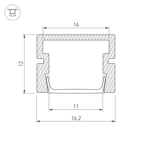 Профиль PDS-SM-3000  (Arlight, Алюминий)