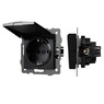Механизм розетки влагозащищённый SCT-MCP-PL-BK-V (250V, 16A) (Arlight, -)