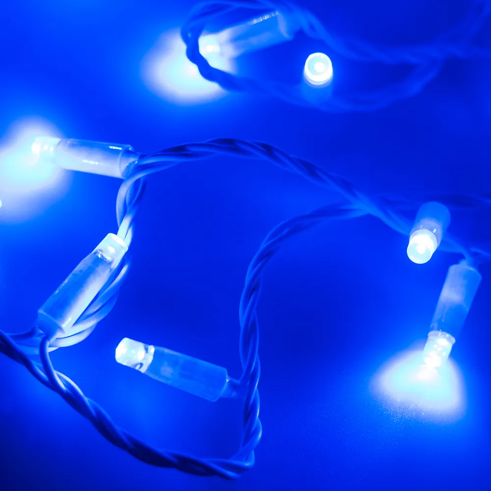 Светодиодная гирлянда ARD-STRING-CLASSIC-10000-WHITE-100LED-FLASH BLUE (230V, 7W) (Ardecoled, IP65) - изображение товара