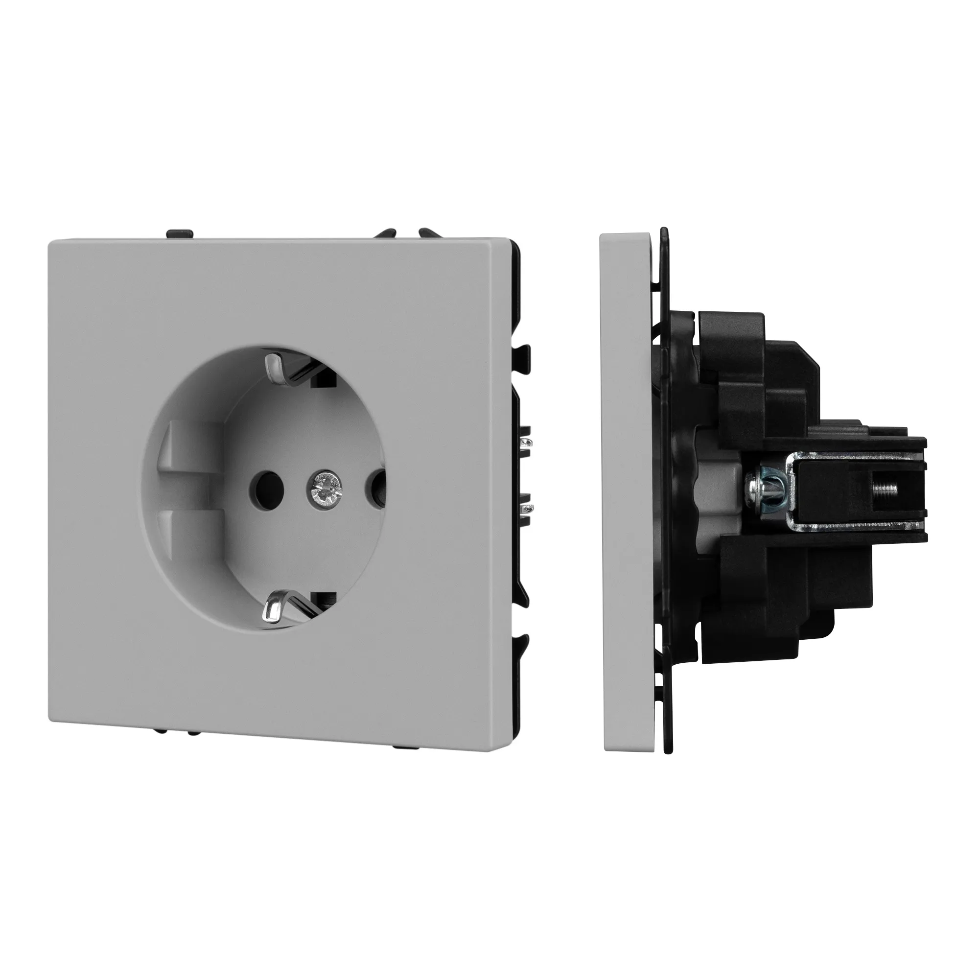 Механизм электрической розетки SCT-NOBE-MEU1-SFPL-IS (230V, 16A) (Arlight, Никель) - изображение товара