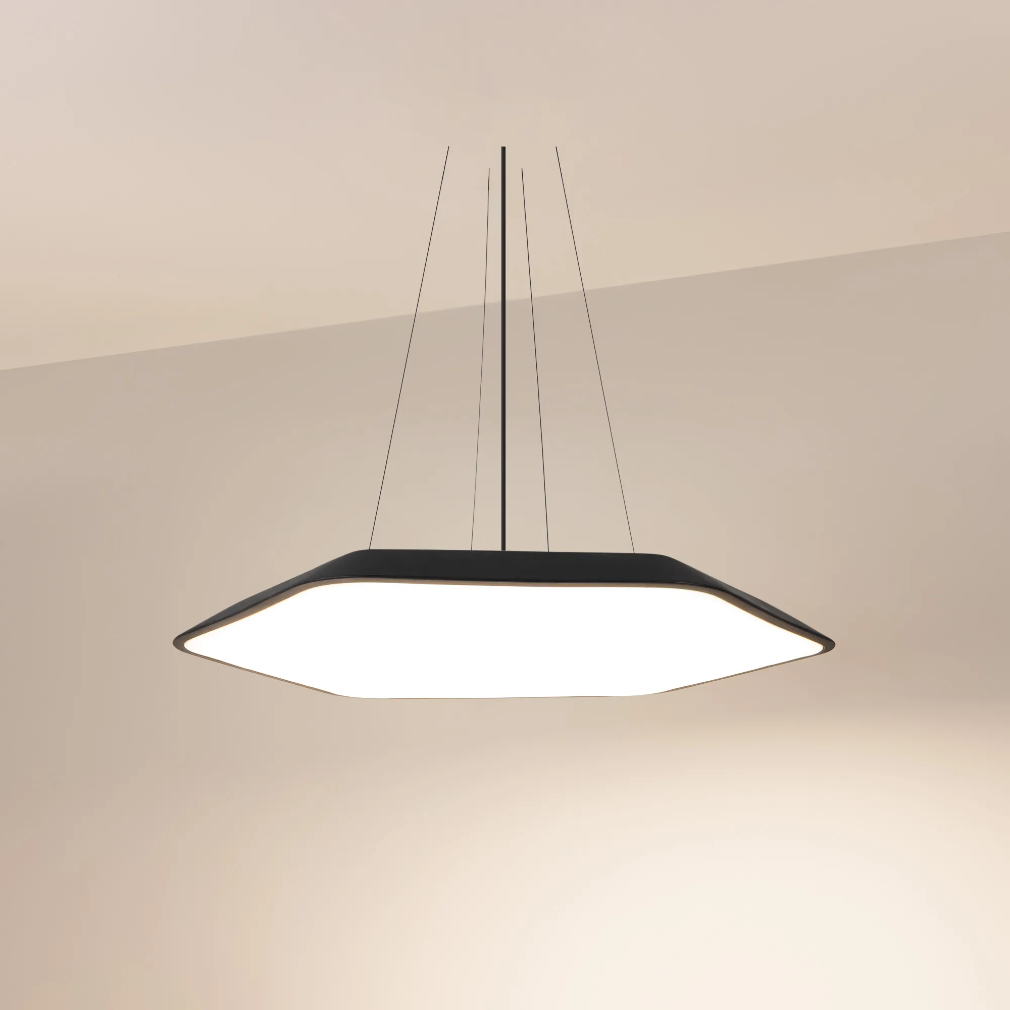 Светильник SP-TIARA-SLIM-HANG-H50-L800x720-75W Day4000 (BK, 160 deg, 230V) IP33 (Arlight, Металл)