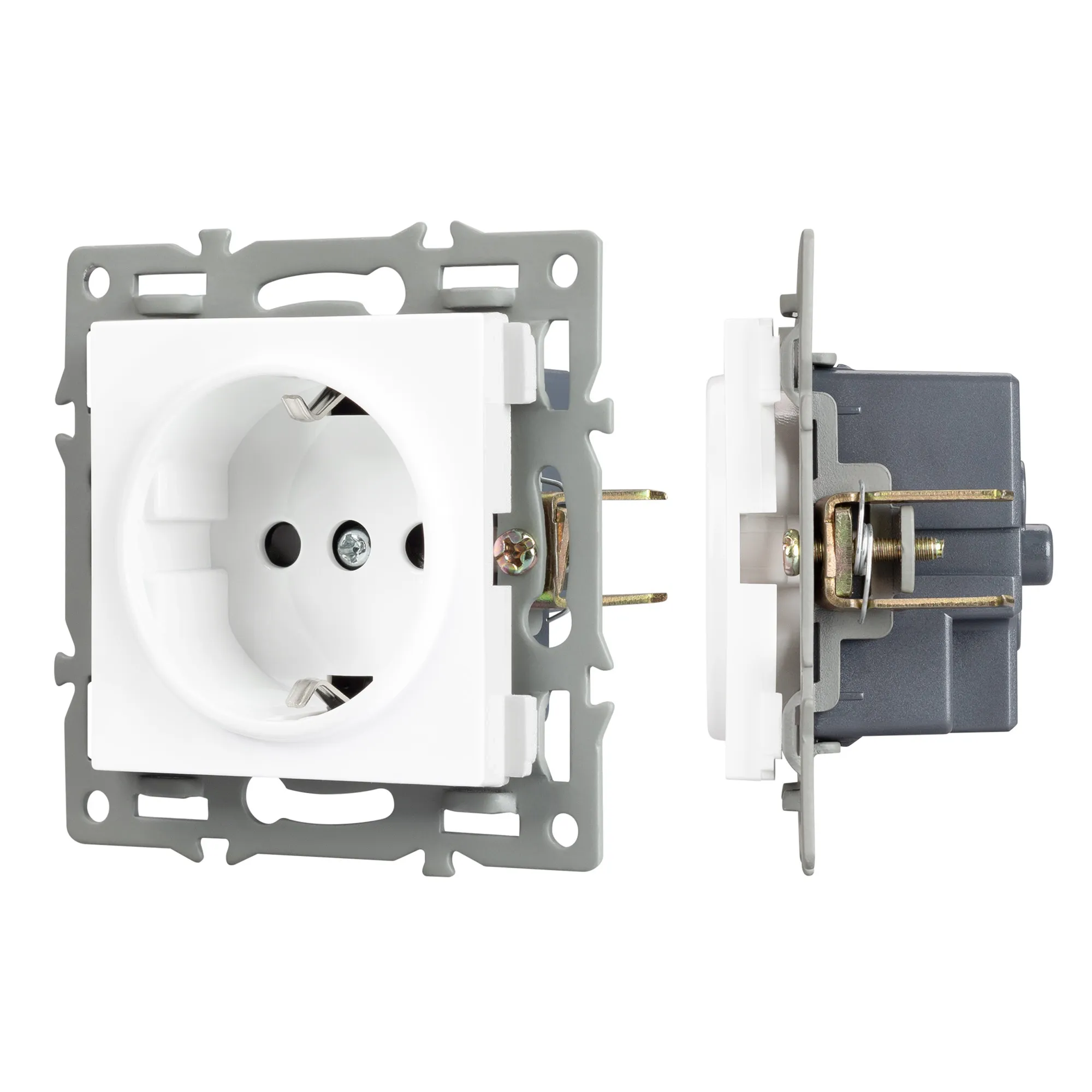 Механизм электрической розетки SCT-MEU1-PL-WH (250V, 16A) (Arlight, -) - изображение товара