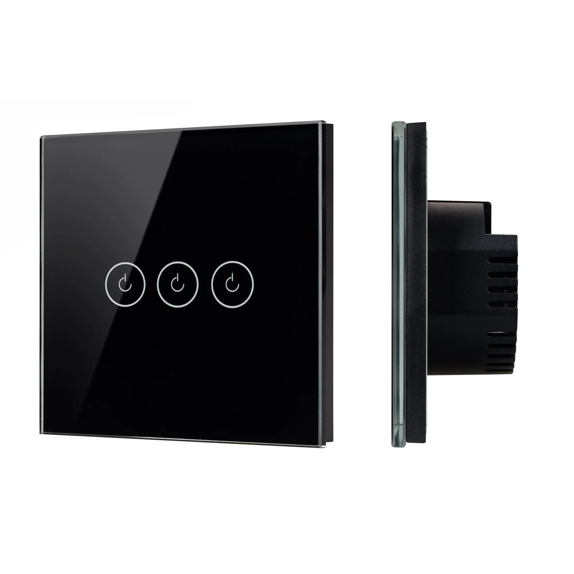 Выключатель сенсорный SWT-OMALI-S03-ZB-BK (250V, 10A, Zigbee) (Arlight, Стекло) - изображение товара