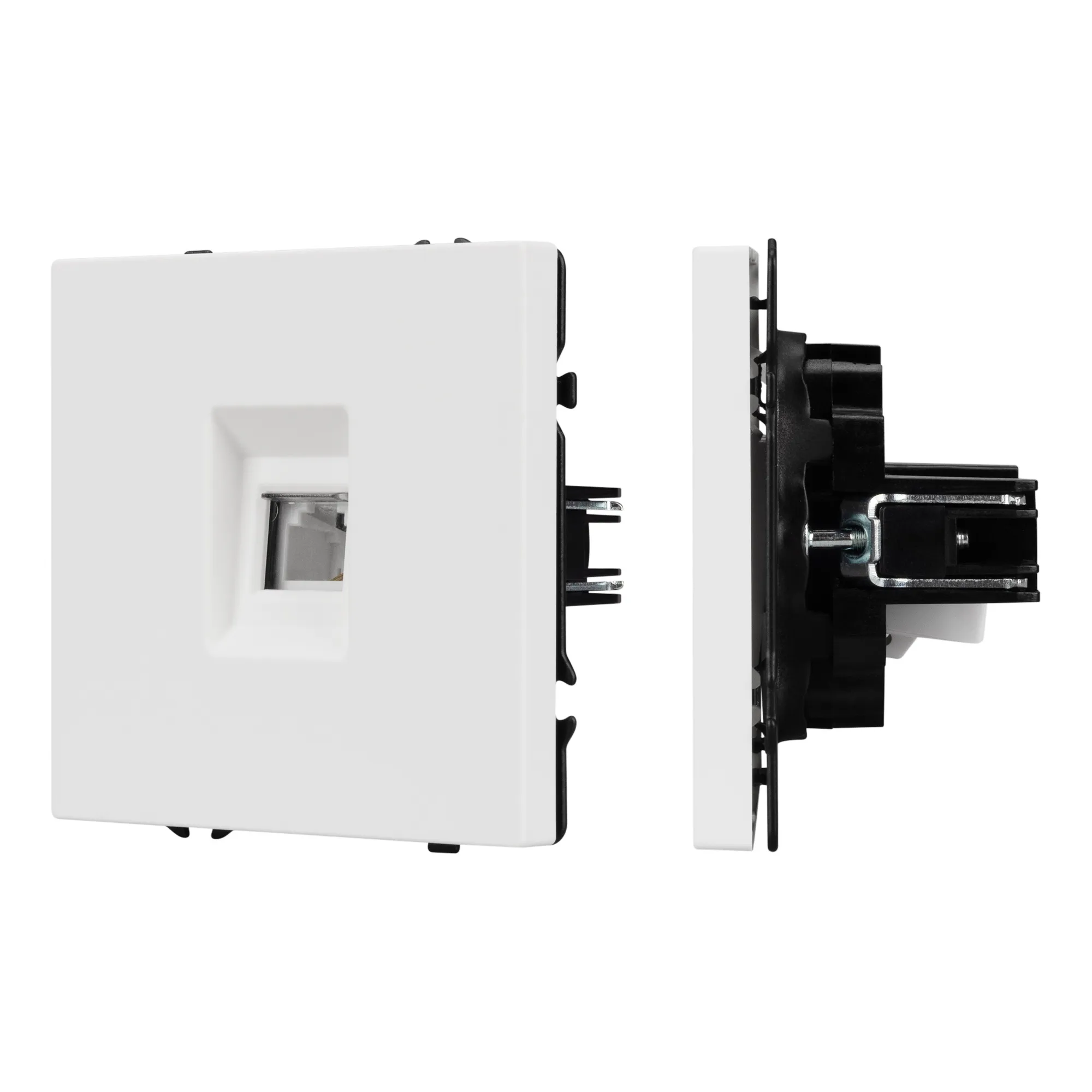 Механизм телефонной розетки SCT-NOBE-MTL1-SFPL-WH (RJ-11, 4C) (Arlight, Белый кварц) - изображение товара