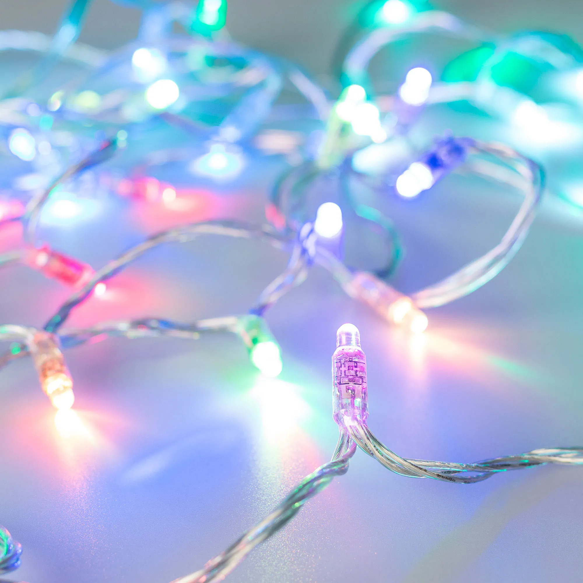 Светодиодная гирлянда ARD-STRING-CLASSIC-6000-CLEAR-40LED-LIVE RGB-SPI (12V, 26W) (Ardecoled, IP65) - изображение товара