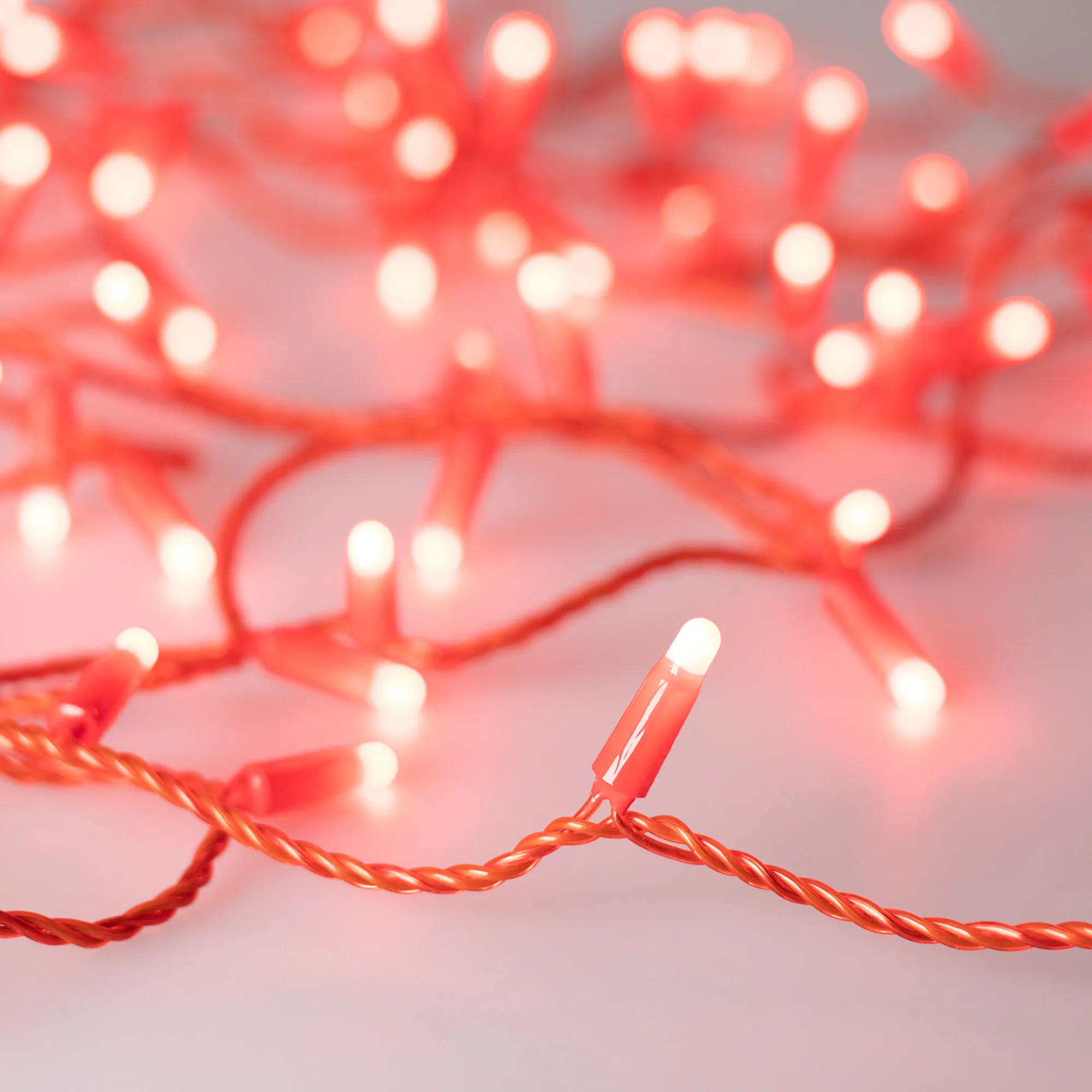 Светодиодная гирлянда ARD-STRING-CLASSIC-10000-RED-100LED-MILK-STD Red (230V, 7W) (Ardecoled, IP65) - изображение товара