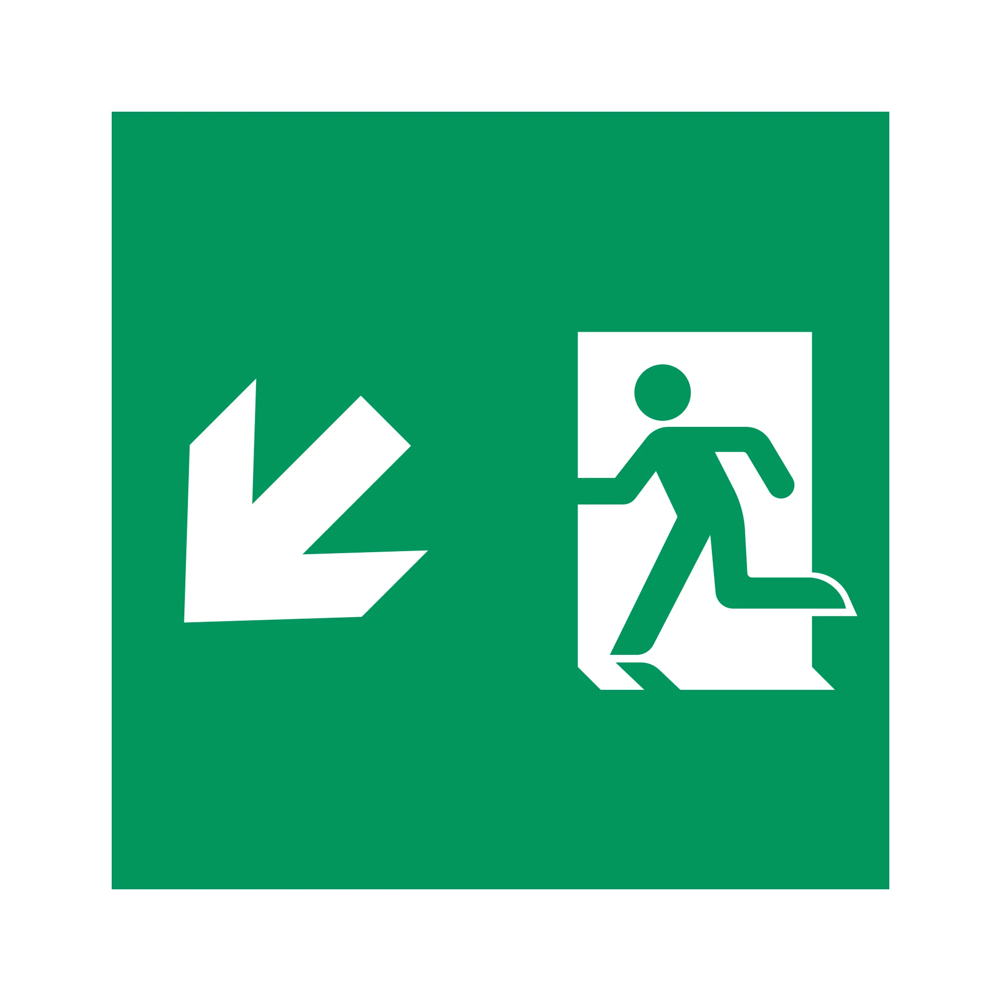 Пиктограмма EMGP-MARK-MA-LDOWN (Человек, Вниз-Влево) (Arlight, Пластик)