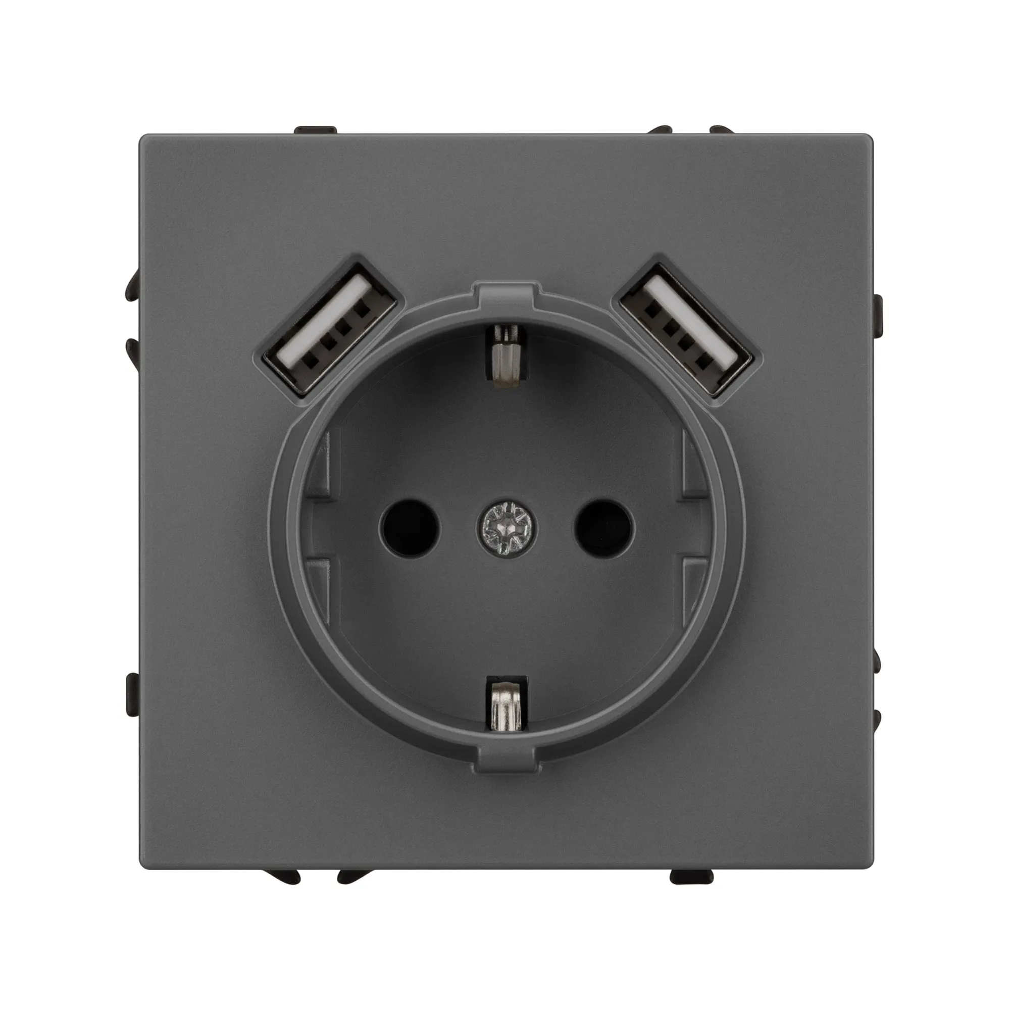 Механизм розетки с USB зарядкой SCT-NOBE-MUAA-SFPL-GR (230V, 16A) (Arlight, -)