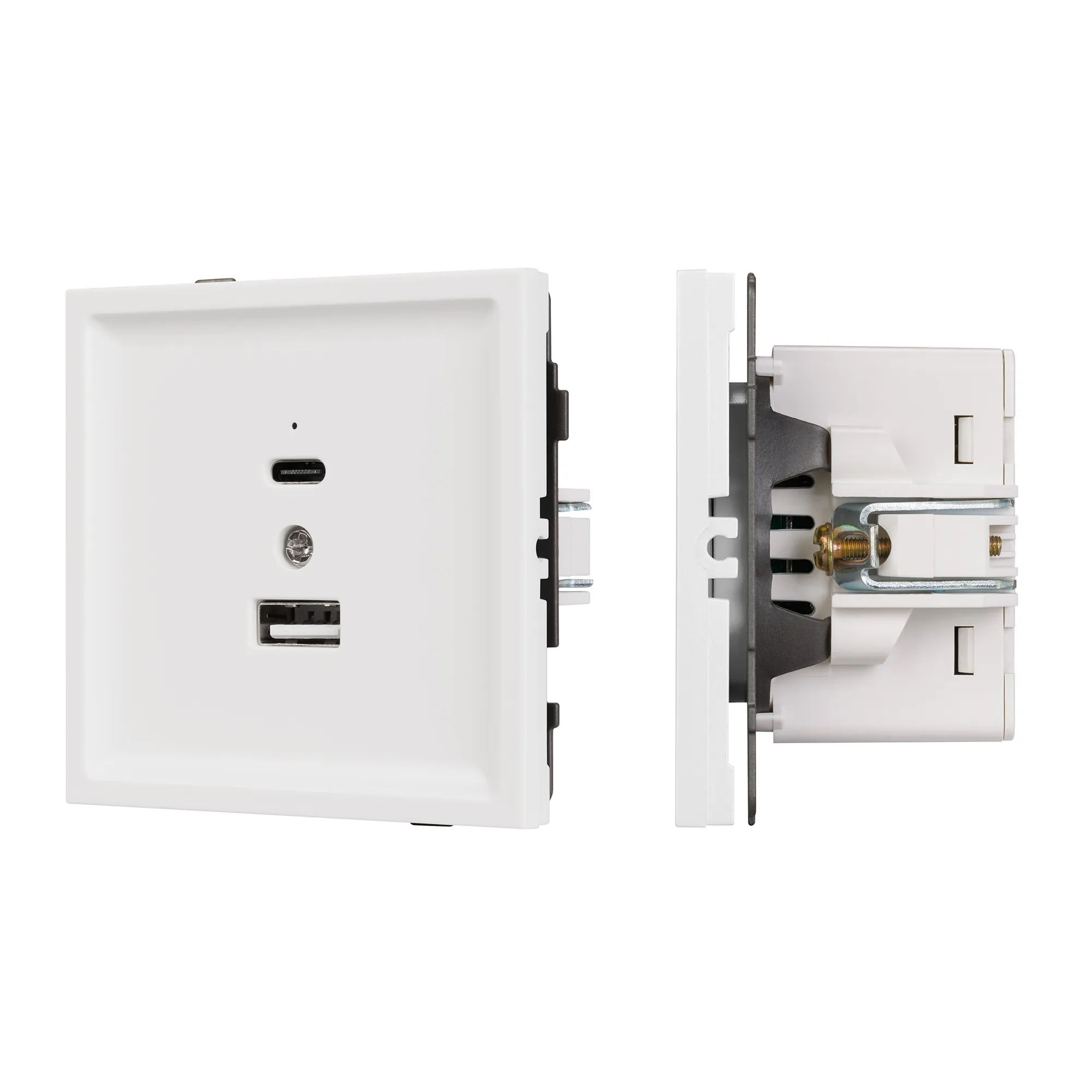 Механизм USB розетки SCT-TENDO-MUAC-PL-WH (5V, 3A, QC3) (Arlight, -) - изображение товара