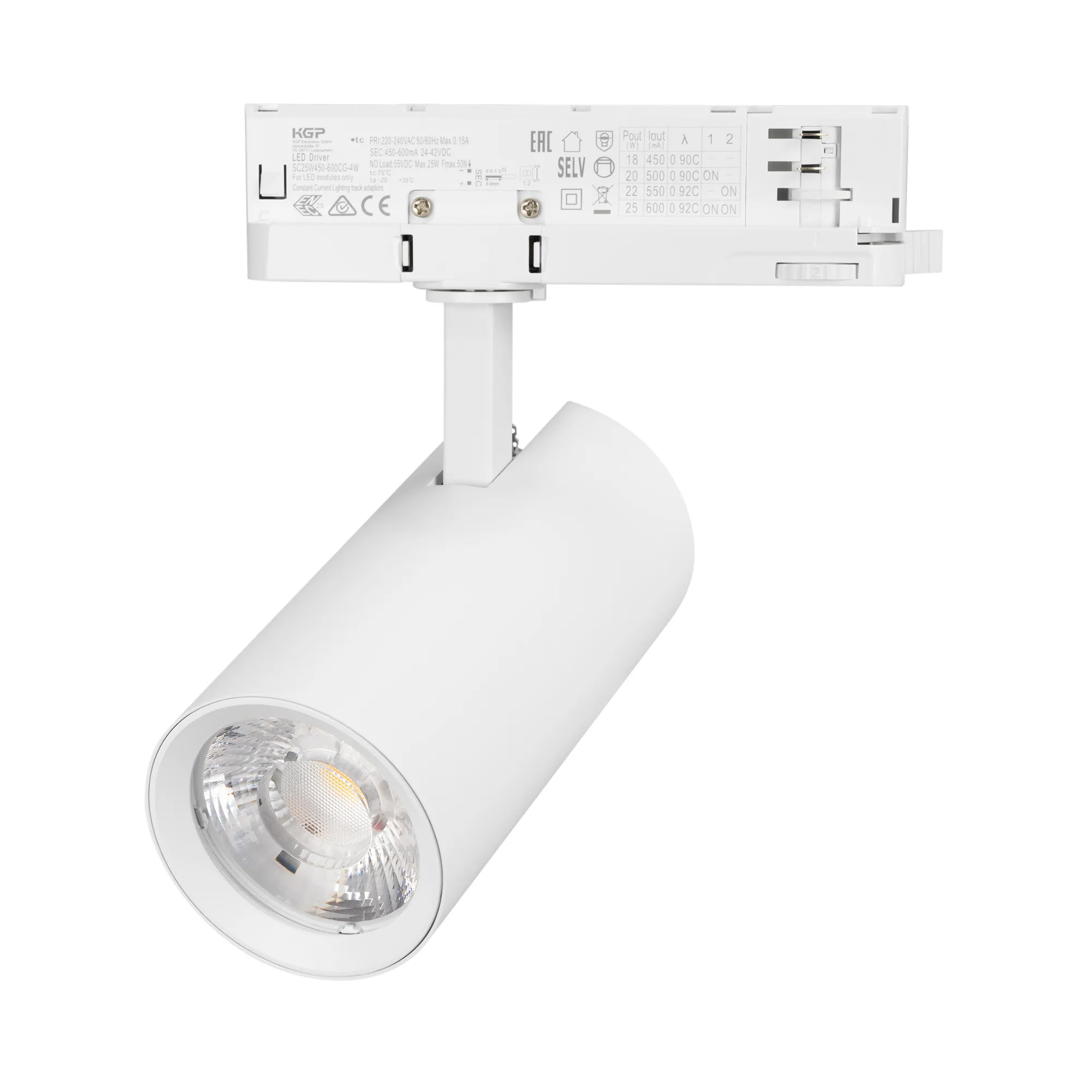 Светильник LGD-GERA-4TR-R74-20W Day4000 (WH, 15 deg, 230V) (Arlight, IP20 Металл, 5 лет)