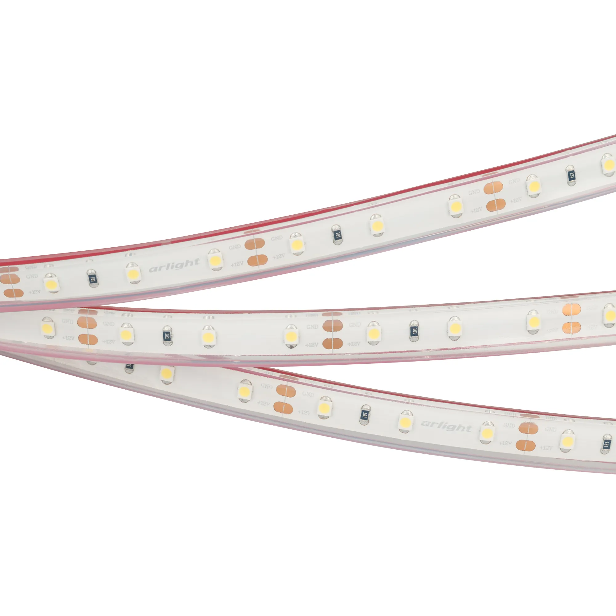 Лента светодиодная RTW 2-5000PGS 12V Warm (3528, 300 LED, LUX) (Arlight, 4.8 Вт/м, IP67)
