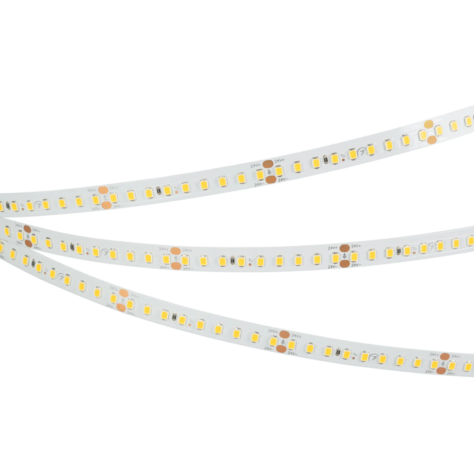 Лента светодиодная RT-A144-10mm 24V Warm2700 (7.7 W/m, IP20, 2835, 5m) (Arlight, высок.эфф.200 лм/Вт)