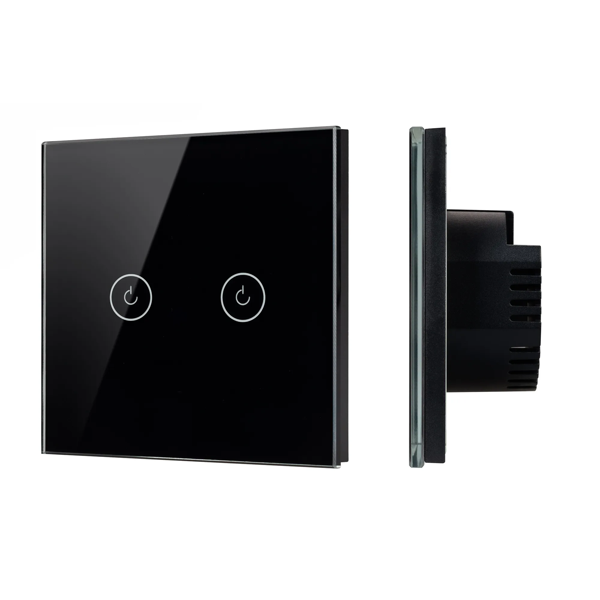 Выключатель сенсорный SWT-OMALI-S02-ZB-BK (250V, 10A, Zigbee) (Arlight, Стекло) - изображение товара